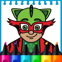 Pj heroes Coloring Book mask