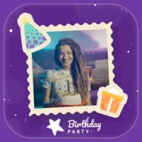 Birthday Photo Frame &amp; Sticker