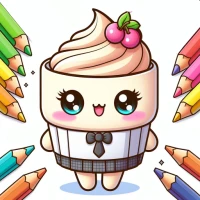 Kawaii Coloring By Number Book